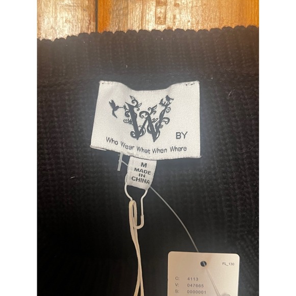 Anthropologie Who Wear What When Where Striped Crew Pullover Knit Sweater M FLAW - Picture 4 of 8